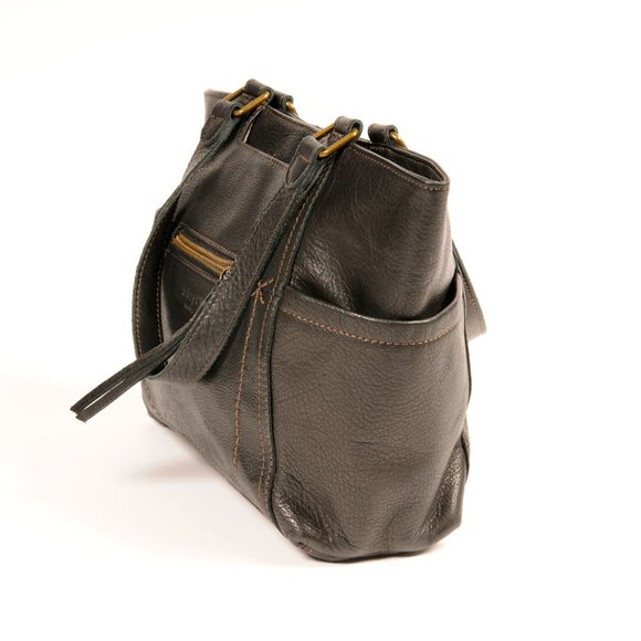 Elegant Black Leather Tote Bag - Picture 6 of 8